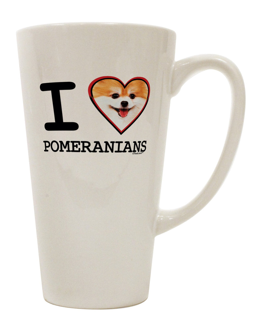 Pomeranian Enthusiast's Preferred Choice - 16 Ounce Conical Latte Coffee Mug - TooLoud-Conical Latte Mug-TooLoud-White-Davson Sales