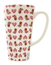 Pomeranian Hearts AOP 16 Ounce Conical Latte Coffee Mug - Expertly Crafted Drinkware-Conical Latte Mug-TooLoud-White-Davson Sales
