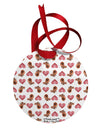 Pomeranian Hearts AOP Circular Metal Ornament All Over Print-Ornament-TooLoud-White-Davson Sales