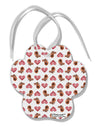 Pomeranian Hearts AOP Paw Print Shaped Ornament All Over Print-Ornament-TooLoud-White-Davson Sales