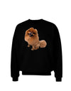 Pomeranian Sitting All Cute-Like Adult Dark Sweatshirt-Sweatshirts-TooLoud-Black-Small-Davson Sales