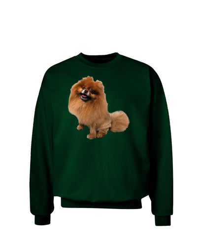 Pomeranian Sitting All Cute-Like Adult Dark Sweatshirt-Sweatshirts-TooLoud-Deep-Forest-Green-Small-Davson Sales