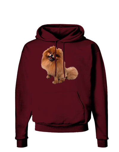 Pomeranian Sitting All Cute-Like Dark Hoodie Sweatshirt-Hoodie-TooLoud-Maroon-Small-Davson Sales