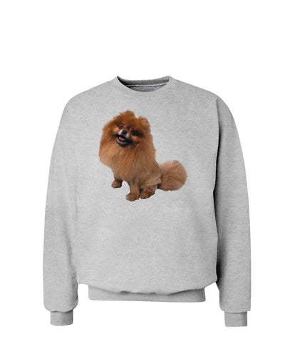 Pomeranian Sitting All Cute-Like Sweatshirt-Sweatshirts-TooLoud-AshGray-Small-Davson Sales