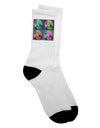 Pop-Art #1 Adult Crew Socks featuring Three Wolves Howling - TooLoud-Socks-TooLoud-White-Ladies-4-6-Davson Sales