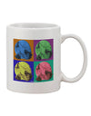 Pop-Art #2 Printed 11 oz Coffee Mug featuring Three Wolves Howling - Expertly Crafted Drinkware by TooLoud-11 OZ Coffee Mug-TooLoud-White-Davson Sales