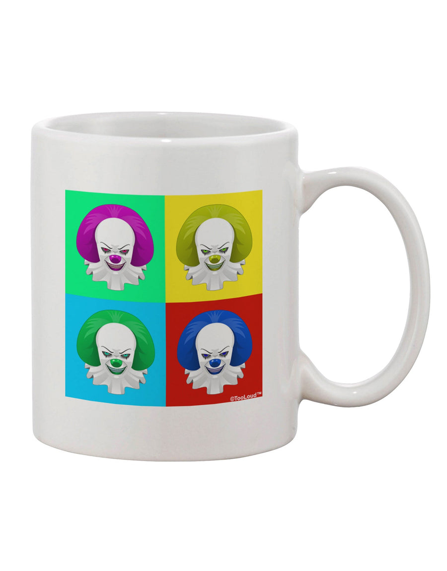 Pop Art Clown Face Printed Coffee Mug - TooLoud-11 OZ Coffee Mug-TooLoud-White-Davson Sales