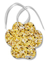 Popcorn All Over Paw Print Shaped Ornament All Over Print-Ornament-TooLoud-White-Davson Sales