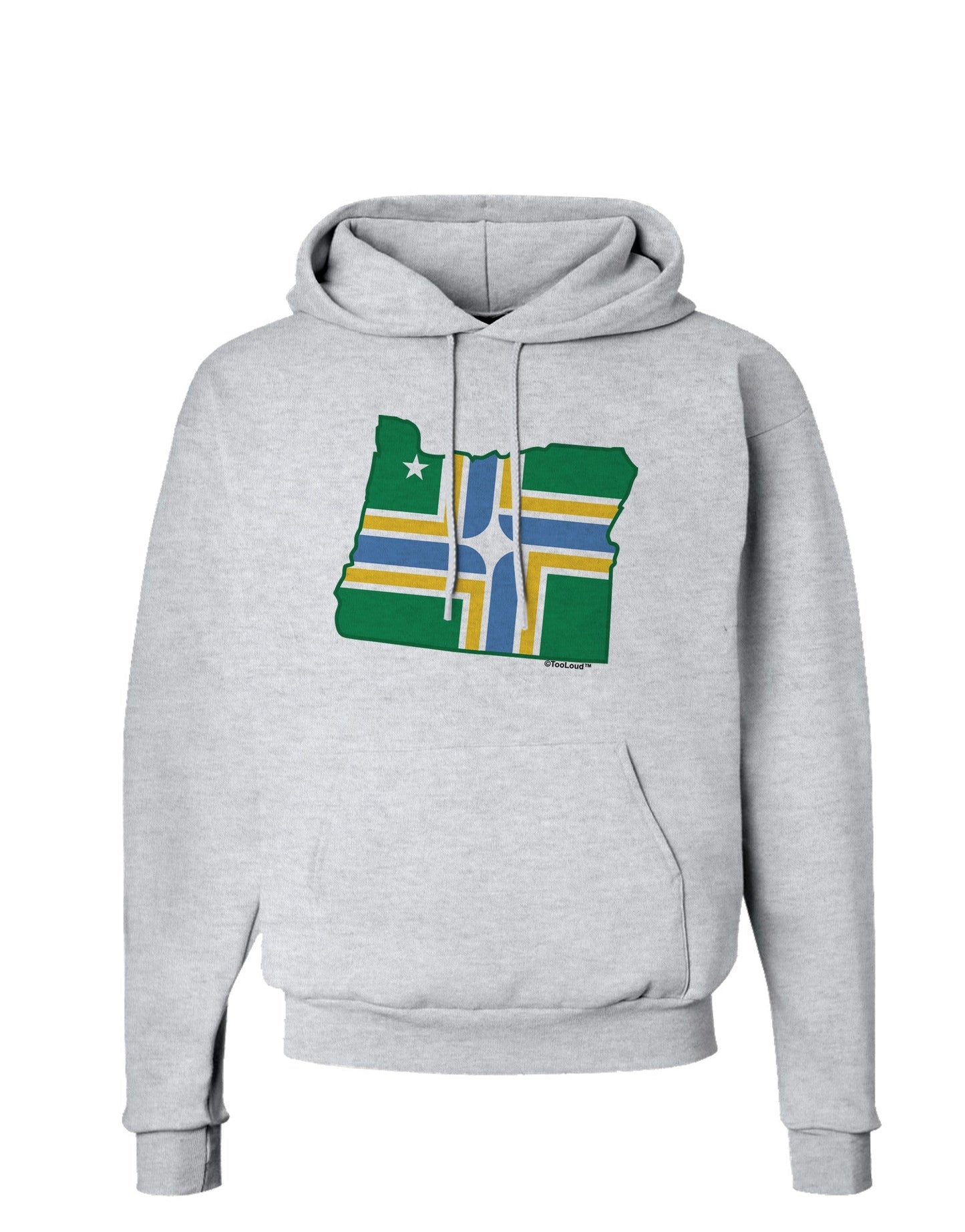 Portland Oregon Flag Hoodie Sweatshirt-Hoodie-TooLoud-AshGray-Small-Davson Sales