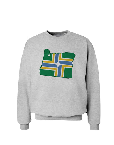 Portland Oregon Flag Sweatshirt-Sweatshirts-TooLoud-AshGray-Small-Davson Sales