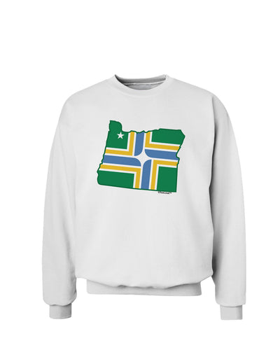 Portland Oregon Flag Sweatshirt-Sweatshirts-TooLoud-White-Small-Davson Sales