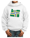 Portland Oregon Flag Youth Hoodie Pullover Sweatshirt-Youth Hoodie-TooLoud-White-XS-Davson Sales