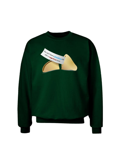 Positive Life - Fortune Cookie Adult Dark Sweatshirt-Sweatshirts-TooLoud-Deep-Forest-Green-Small-Davson Sales