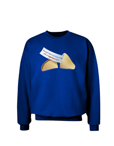 Positive Life - Fortune Cookie Adult Dark Sweatshirt-Sweatshirts-TooLoud-Deep-Royal-Blue-Small-Davson Sales