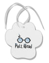 Pott Head Magic Glasses Paw Print Shaped Ornament-Ornament-TooLoud-White-Davson Sales