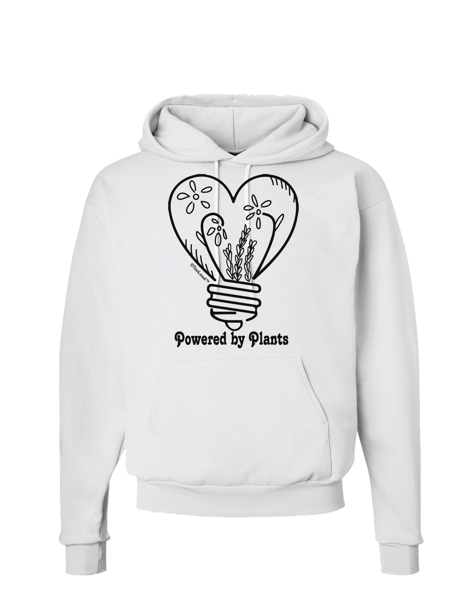 Powered by Plants Hoodie Sweatshirt-Hoodie-TooLoud-White-Small-Davson Sales