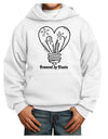 Powered by Plants Youth Hoodie Pullover Sweatshirt-Youth Hoodie-TooLoud-White-XS-Davson Sales
