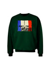 Pray For Paris Watercolor Adult Dark Sweatshirt-Sweatshirts-TooLoud-Deep-Forest-Green-Small-Davson Sales