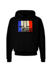 Pray For Paris Watercolor Dark Hoodie Sweatshirt-Hoodie-TooLoud-Black-Small-Davson Sales