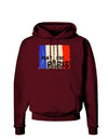 Pray For Paris Watercolor Dark Hoodie Sweatshirt-Hoodie-TooLoud-Maroon-Small-Davson Sales