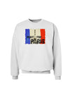 Pray For Paris Watercolor Sweatshirt-Sweatshirts-TooLoud-White-Small-Davson Sales