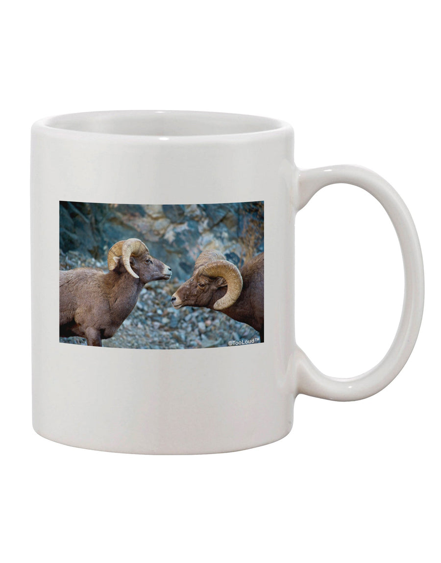 Premium 11 oz Coffee Mug featuring Majestic Bighorn Rams - TooLoud-11 OZ Coffee Mug-TooLoud-White-Davson Sales