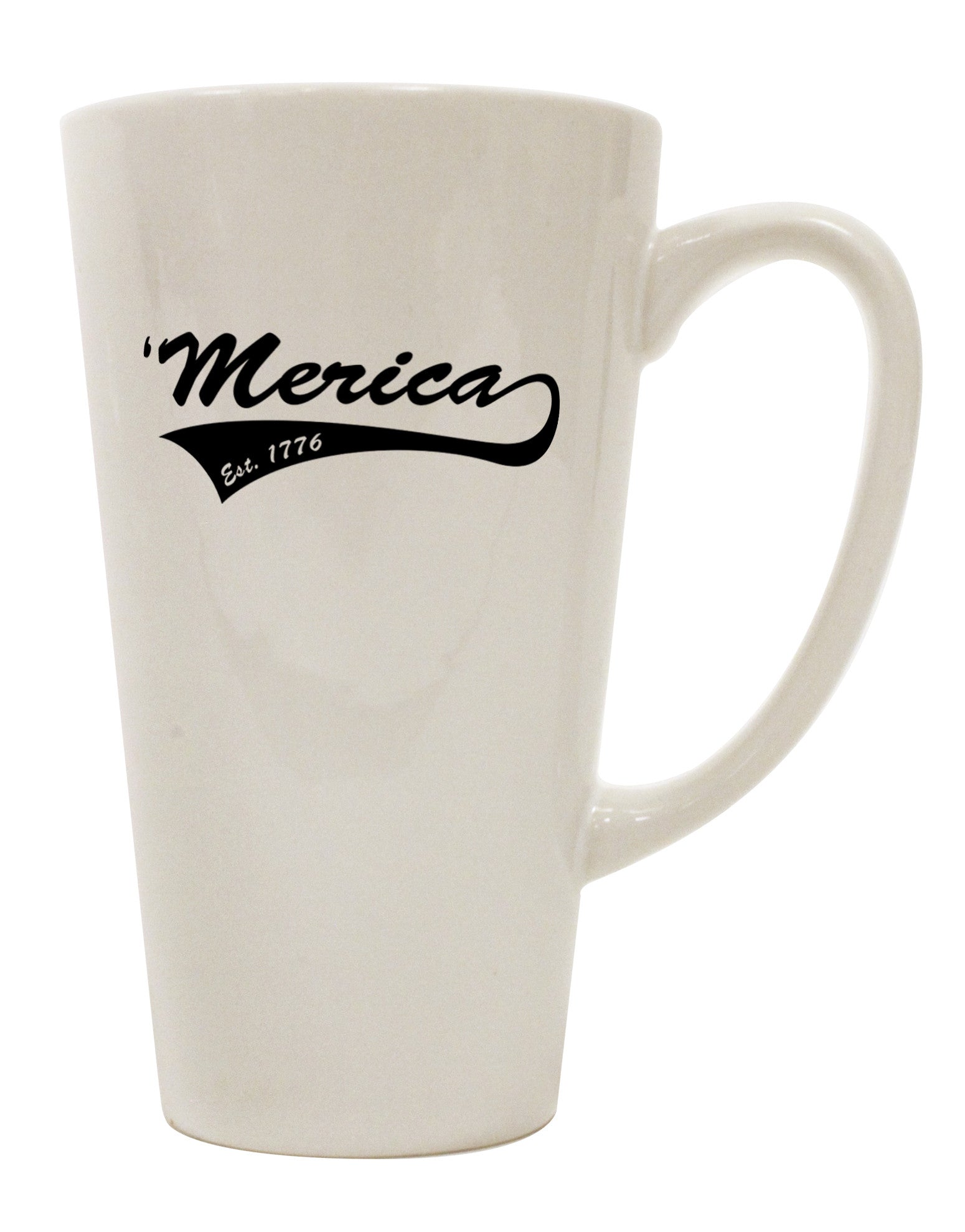 Premium 16 Ounce Conical Latte Coffee Mug - Celebrating Merica's Rich Heritage Since 1776 by TooLoud-Conical Latte Mug-TooLoud-White-Davson Sales