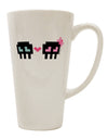Premium 16 Ounce Conical Latte Coffee Mug - Exquisite 8-Bit Skull Love Design - Perfect for Boys and Girls - TooLoud-Conical Latte Mug-TooLoud-White-Davson Sales
