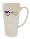 "Premium 16 Ounce Conical Latte Coffee Mug - Showcasing Merica's Rich Heritage with American Flag Style" - TooLoud-Conical Latte Mug-TooLoud-White-Davson Sales