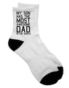 Premium Adult Short Socks - Celebrate the World's Most Awesome Dad - TooLoud-Socks-TooLoud-White-Ladies-4-6-Davson Sales