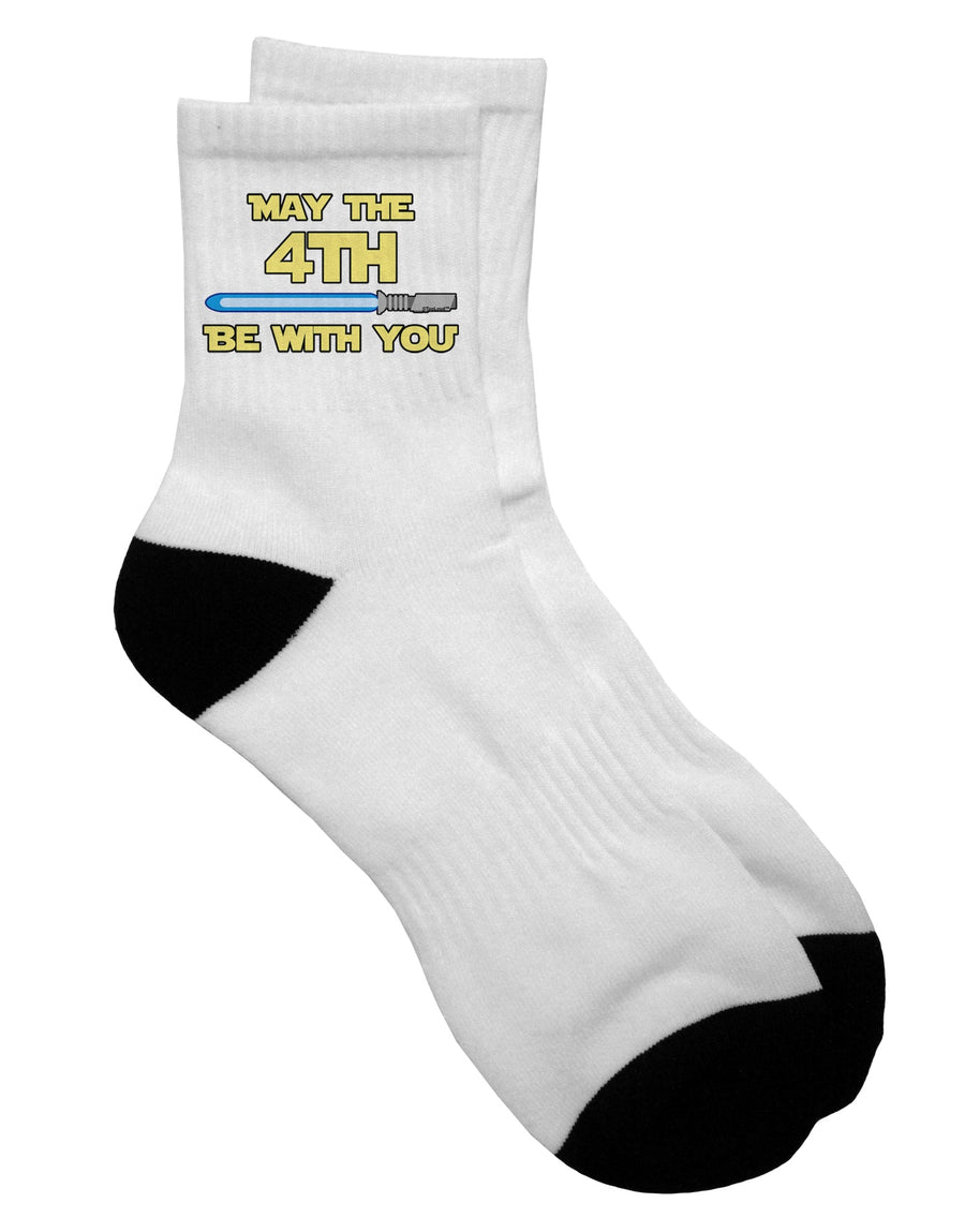 Premium Adult Short Socks - Embrace the Force with the 4th Be With You Beam Sword 2 Collection - TooLoud-Socks-TooLoud-White-Ladies-4-6-Davson Sales