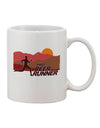Premium Beer Runner Man 11 oz Coffee Mug - Expertly Crafted Drinkware-11 OZ Coffee Mug-TooLoud-White-Davson Sales