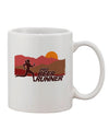 Premium Beer Runner Woman Printed 11 oz Coffee Mug - TooLoud-11 OZ Coffee Mug-TooLoud-White-Davson Sales