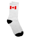 Premium Canadian Flag Maple Leaf Colors Adult Crew Socks - TooLoud-Socks-TooLoud-White-Ladies-4-6-Davson Sales