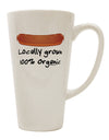 Premium Conical Latte Coffee Mug for Locally Grown Organic Sausage - TooLoud-Conical Latte Mug-TooLoud-White-Davson Sales