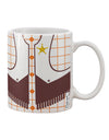 Premium Cowboy White AOP Printed 11 oz Coffee Mug - Exquisite Drinkware for Discerning Tastes-11 OZ Coffee Mug-TooLoud-White-Davson Sales