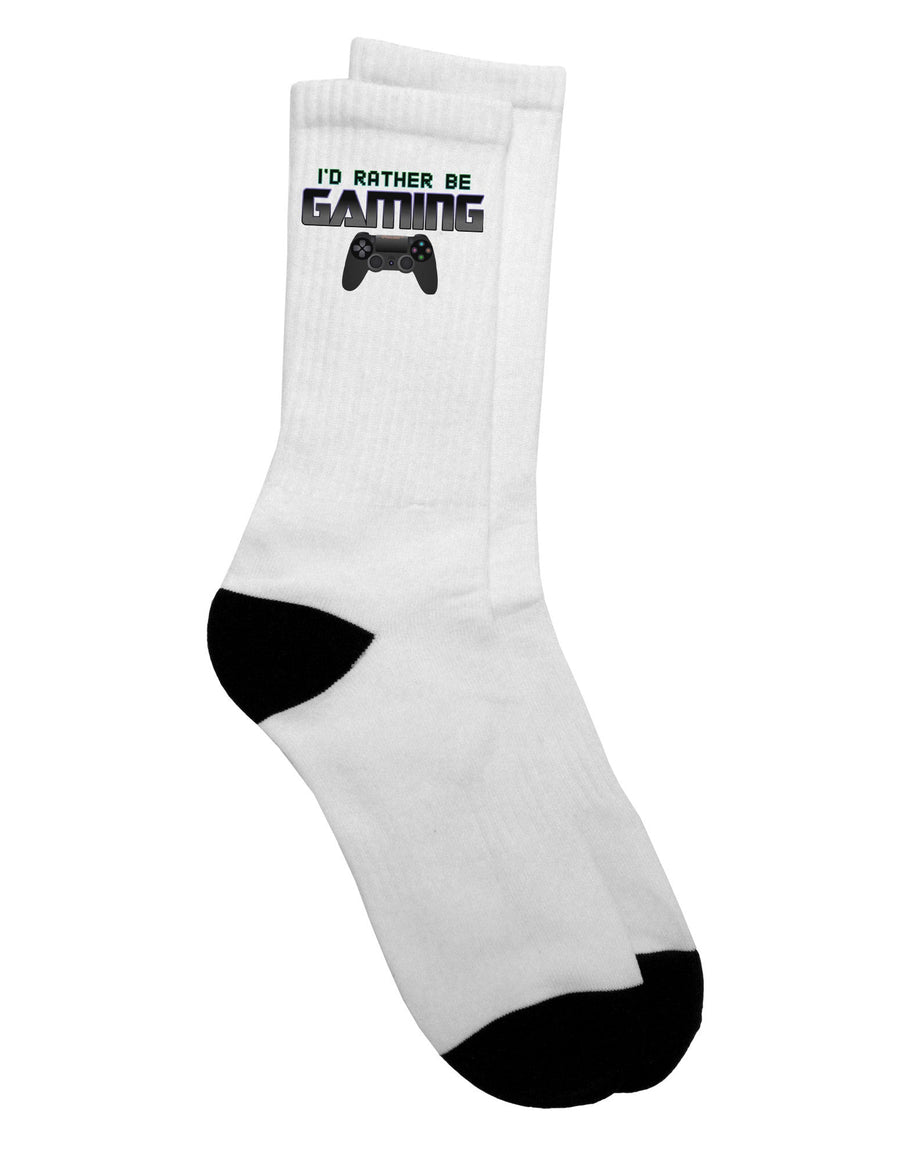 Premium Gaming Adult Crew Socks - Elevate Your Style with Comfort and Fun - TooLoud-Socks-TooLoud-White-Ladies-4-6-Davson Sales