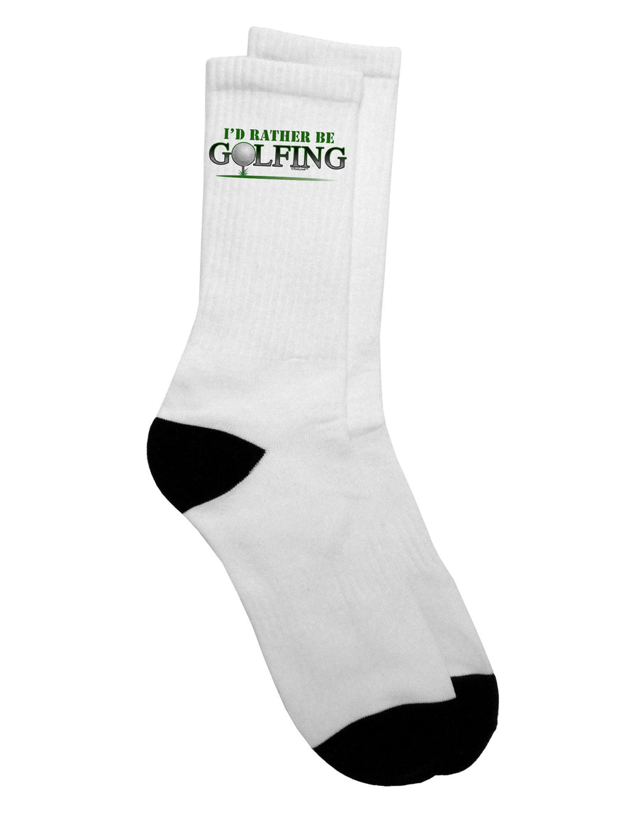 Premium Golfing Adult Crew Socks - Enhance Your Game with Style and Comfort - TooLoud-Socks-TooLoud-White-Ladies-4-6-Davson Sales