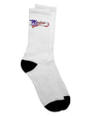 "Premium Merica Established 1776 - American Flag Style Adult Crew Socks for the Patriotic Fashion Enthusiast" - TooLoud-Socks-TooLoud-White-Ladies-4-6-Davson Sales
