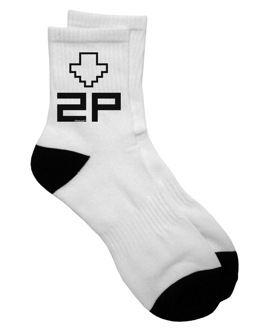 "Premium Player Two Selection Icon Adult Short Socks - Enhancing Your Gaming Experience" - TooLoud-Socks-TooLoud-White-Ladies-4-6-Davson Sales