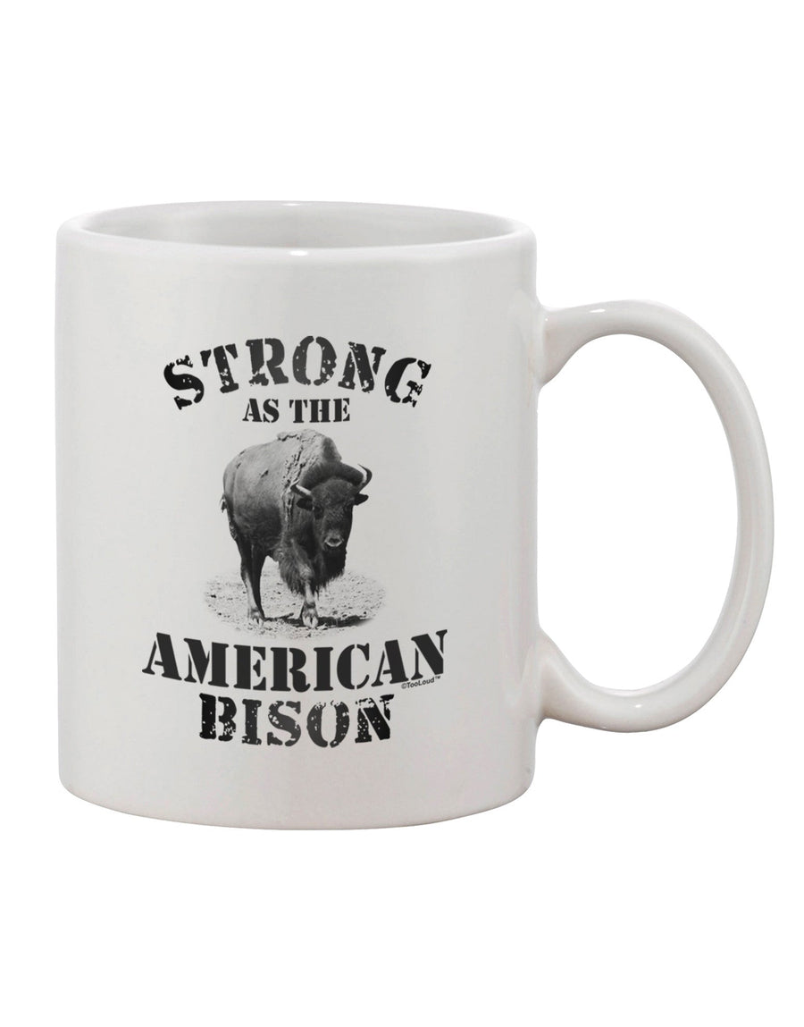 Premium Quality Bison Text Printed 11 oz Coffee Mug - Expertly Crafted Drinkware TooLoud-11 OZ Coffee Mug-TooLoud-White-Davson Sales