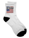 Premium US Veteran Distressed Adult Short Socks - TooLoud-Socks-TooLoud-White-Ladies-4-6-Davson Sales