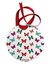 Pretty Butterflies AOP Circular Metal Ornament All Over Print-Ornament-TooLoud-White-Davson Sales