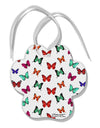 Pretty Butterflies AOP Paw Print Shaped Ornament All Over Print-Ornament-TooLoud-White-Davson Sales