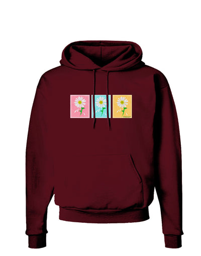 Pretty Daisies Watercolor Dark Hoodie Sweatshirt-Hoodie-TooLoud-Maroon-Small-Davson Sales