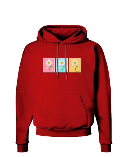 Pretty Daisies Watercolor Dark Hoodie Sweatshirt-Hoodie-TooLoud-Red-Small-Davson Sales