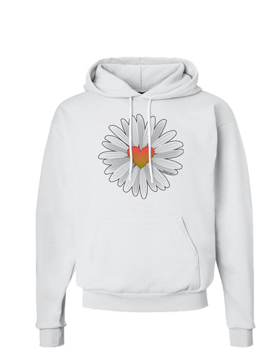 Pretty Daisy Heart Hoodie Sweatshirt-Hoodie-TooLoud-White-Small-Davson Sales