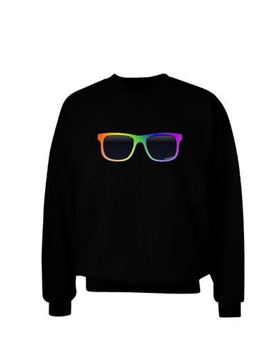 Pride Rainbow Glasses Adult Dark Sweatshirt by TooLoud-Sweatshirts-TooLoud-Black-Small-Davson Sales