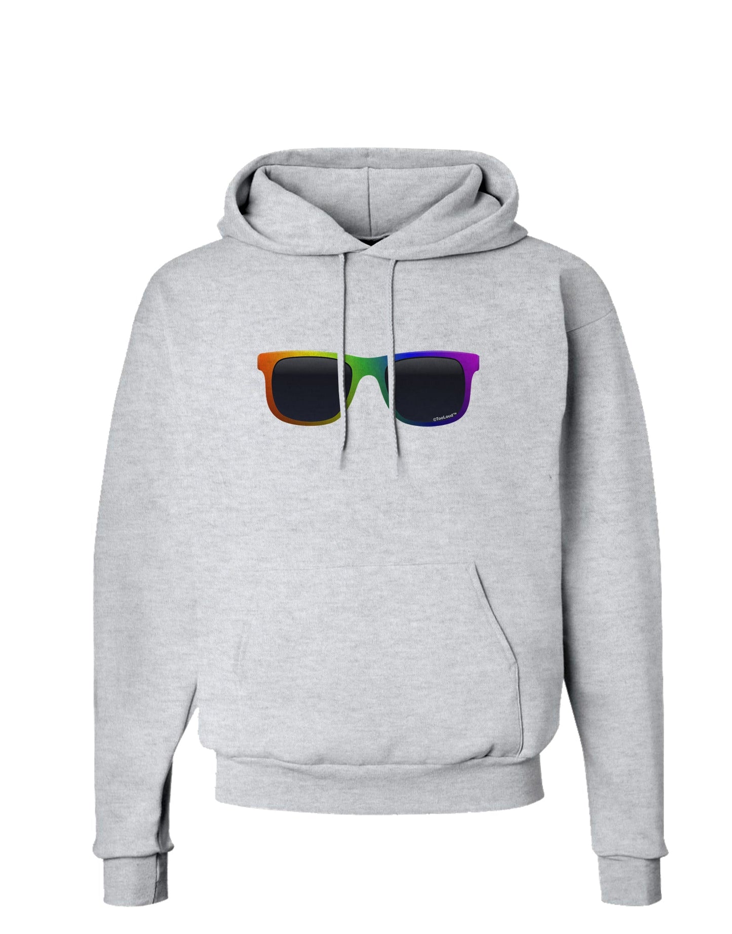 Pride Rainbow Glasses Hoodie Sweatshirt by TooLoud-Hoodie-TooLoud-AshGray-Small-Davson Sales