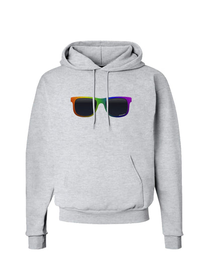 Pride Rainbow Glasses Hoodie Sweatshirt by TooLoud-Hoodie-TooLoud-AshGray-Small-Davson Sales